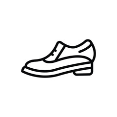 Black line icon for shoes