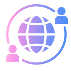 global movement Gradient icon