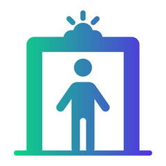 airport check Gradient icon