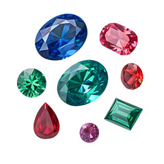 Fototapeta premium set of colorful gemstones
