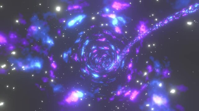 Endless Traveling in the time tunnel, 3D endless tunnel, Portal for space time. Full HD. 4K