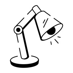 A hand drawn style icon showing study lamp