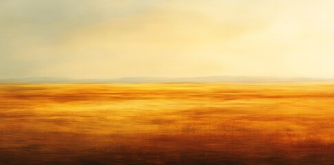 Obraz premium Abstract Landscape Painting with Warm Earth Tones and Soft Sky in Contemporary Style