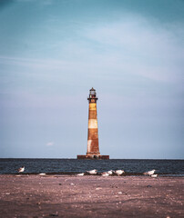 lighthouse at sunset 