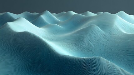 Abstract textured landscape of undulating ridges.