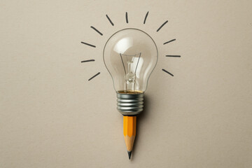 Idea light bulb creativity and innovation inspire bright thinking that motivates creative discovery and smart design