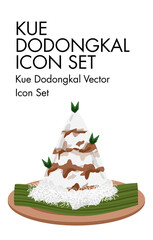 Kue dodongkal Logo vector Icon set