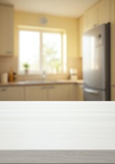 Fototapeta premium Bright Modern Kitchen with Light Colors and Natural Lighting