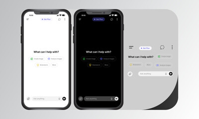 ChatGPT Interface Template Set With Smartphone