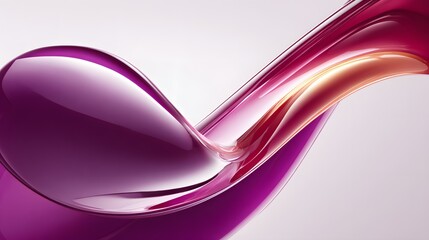 Abstract liquid forms in shades of purple and pink.