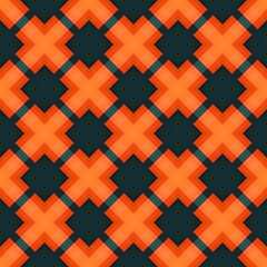 Red and orange cross symbol seamless pattern vector with a Swiss flag design
