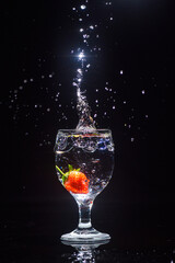 glass of water with splash