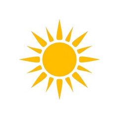 Simple yellow sun icon