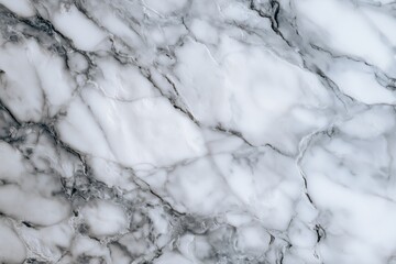 Polished white marble with crystalline depth and delicate silver veins — seamless premium texture background