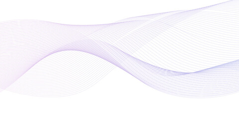 Abstract minimal dynamic flowing frequency equalizer wave vector line isolated flow stripe purple gradient music and speed line beautiful digital gradient texture line background.	