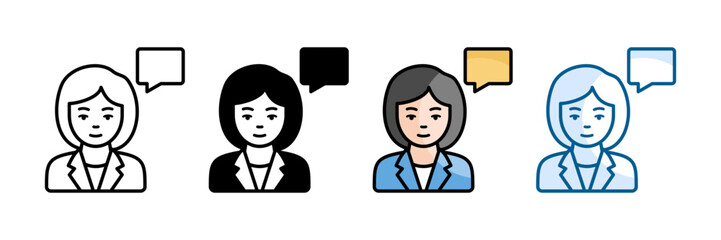 Consultant Icon Set Multiple Style Collection