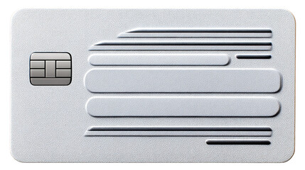 Cyberchip Card: A close-up shot of a minimalist cyberchip card, showcasing its electronic chip and textured surface.
