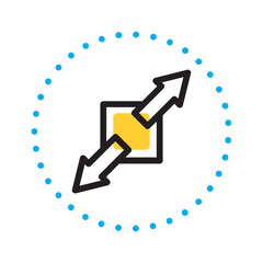 Vector multi color icon for Extent