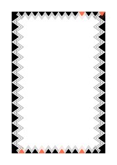 A4 Minimalist Black and White Border Blank Paper 