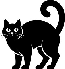 Cat Silhouette Vector Art, Halloween Vector