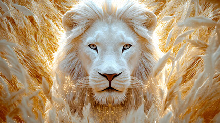 White Lion Fractal Art