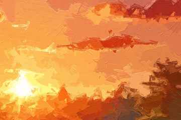 Various oil paintings, flowers, roses, peonies, lakes, forests, landscapes, waterfalls, trumpet flowers