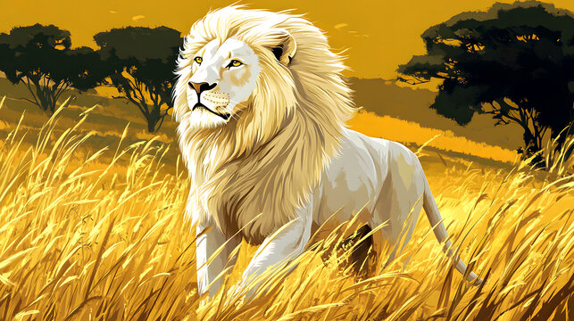 White Lion Vexel Art
