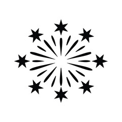 Fototapeta premium Firework icon. Firework vector icon isolated on white background.
