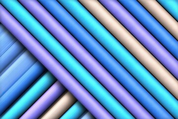 Abstract design of diagonal tubes in pastel colors