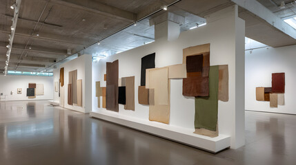 View of a Textured Painting Brush Against White Surface