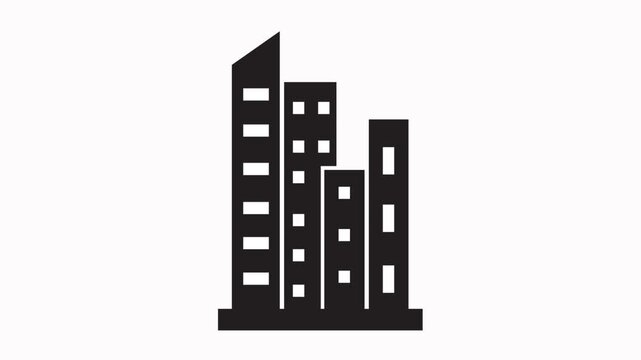 building icon animation illustration 