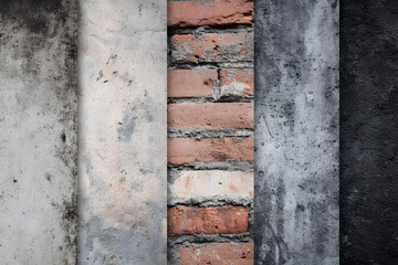 Texture backgrounds for photographs featuring brick and concrete walls