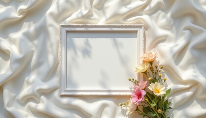 Elegant Frame Plush Clouds with Sunlit Glow