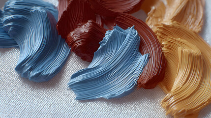 Closeup View of a Textured Paint Brush on White Background