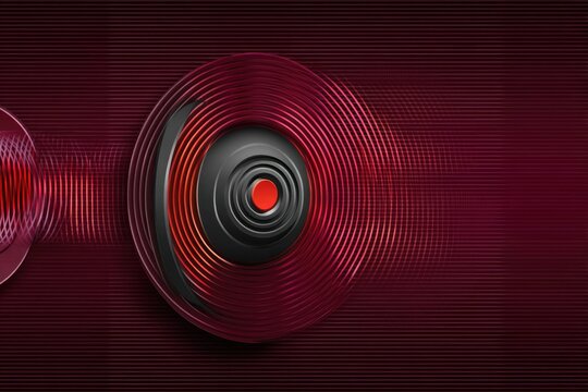 Abstract digital design with concentric circles and flowing lines