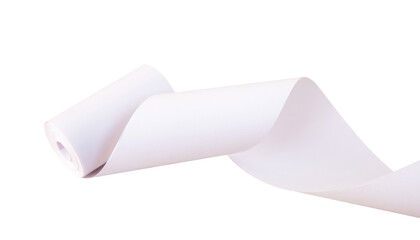 roll of toilet tissue isolated on white background