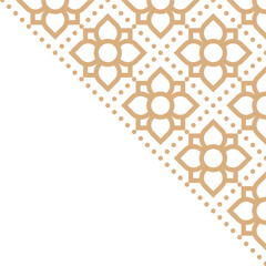 Geometric corner decoration in Arabic style