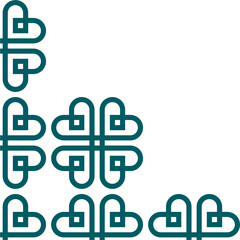 Geometric corner decoration in Arabic style