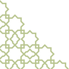 Geometric corner decoration in Arabic style