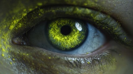 scene image of neon yellow discoloration growing on patients skin and sclera due to high bilirubin concentration.