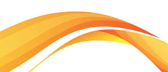 Orange creative wave business banner background. Graphic design banner pattern background template with dynamic curve shapes.