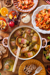 【ロールキャベツ】挽肉をたっぷり包んだロールキャベツ。寒い季節に嬉しい手作りあったかメニュー。