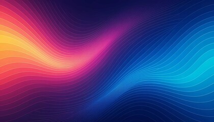 Obraz premium Vibrant Abstract Background with Dynamic Flowing Lines and Smooth Gradient