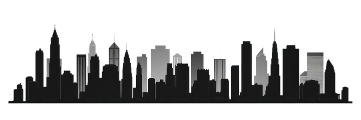 Fototapeta premium PNG City Buildings silhouette building architecture.