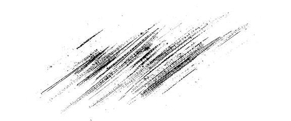 Vector distressed black sketch line textures with grunge scratch overlay effect.