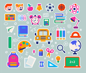 Flat Back To School Elements