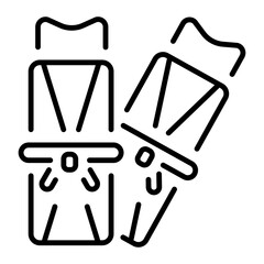 A linear style icon representing tamale  
