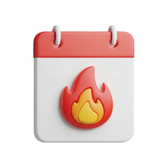 calendar with red rose