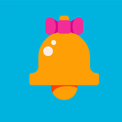 Bright School Bell Vector Illustration