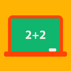 School Chalkboard With Math Equation